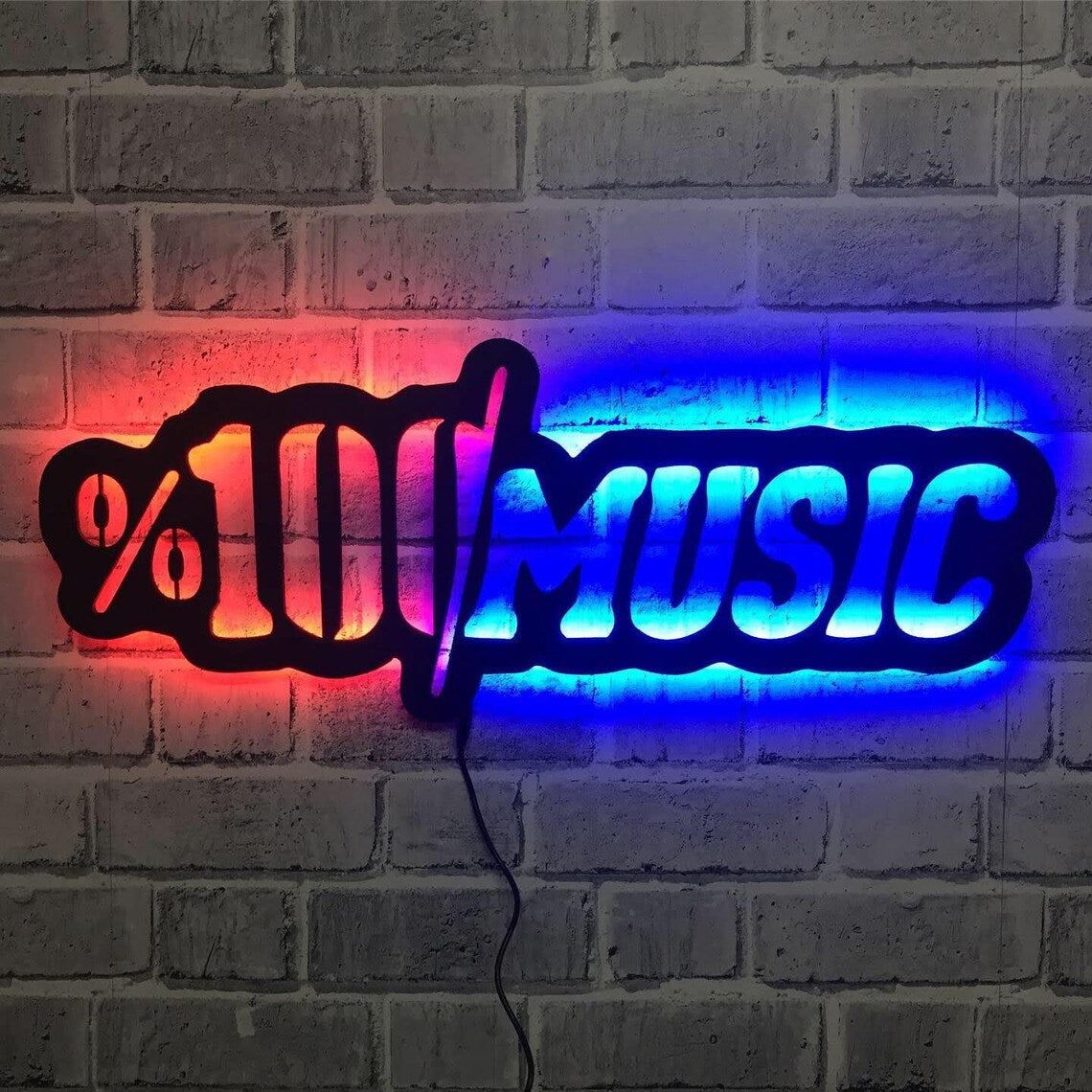 Metal LED Song And Singer Wall Hanging
