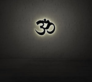 Metal LED OM Symbol Wall Hanging