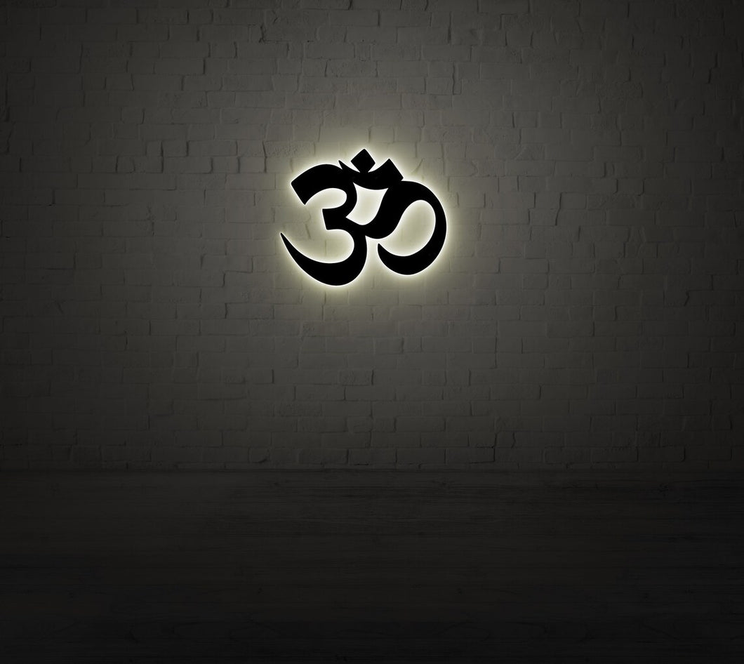 Metal LED OM Symbol Wall Hanging