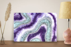 Purple Abstract Resin Wall Art Painting