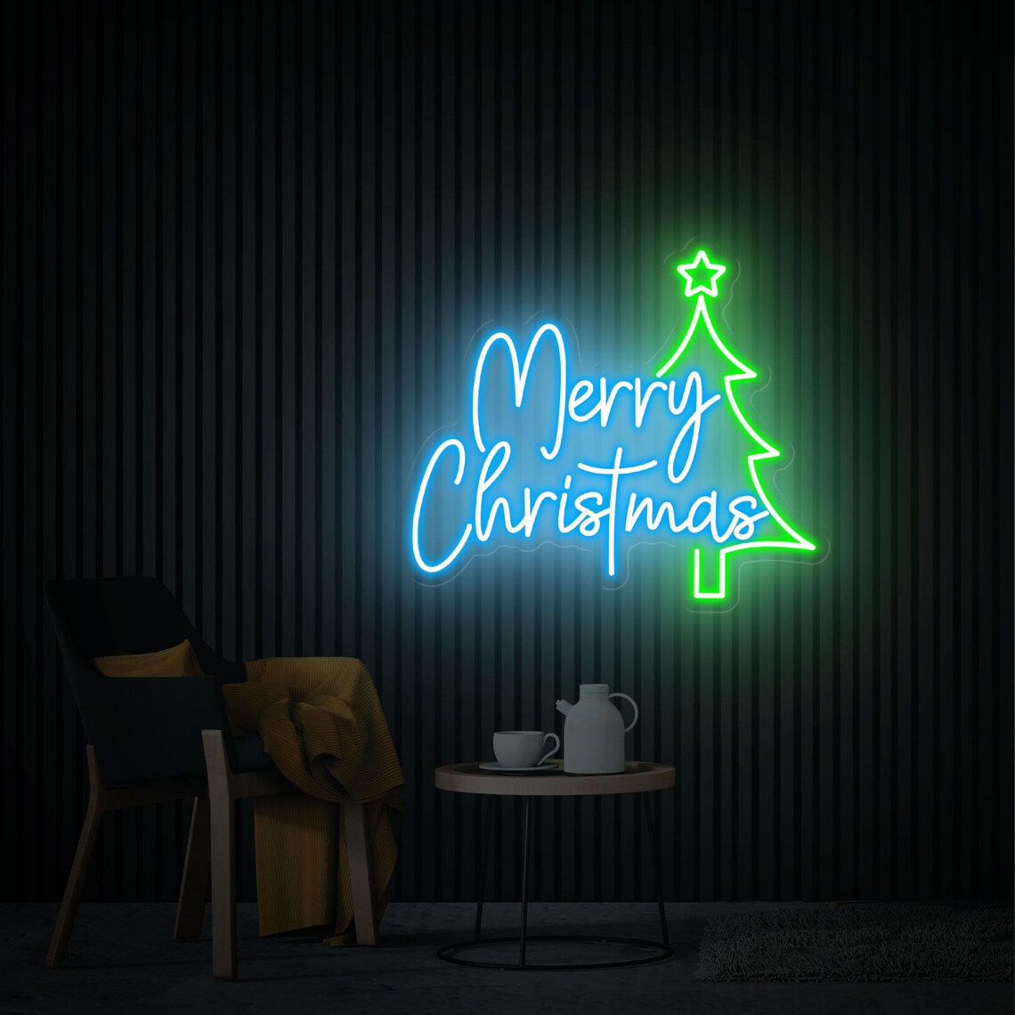Classic Merry Christmas Neon Sign