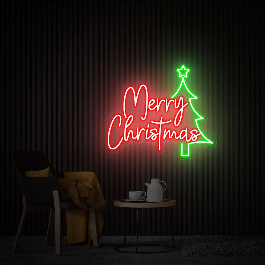 Classic Merry Christmas Neon Sign
