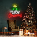 Merry Christmas Tree Star Neon Sign