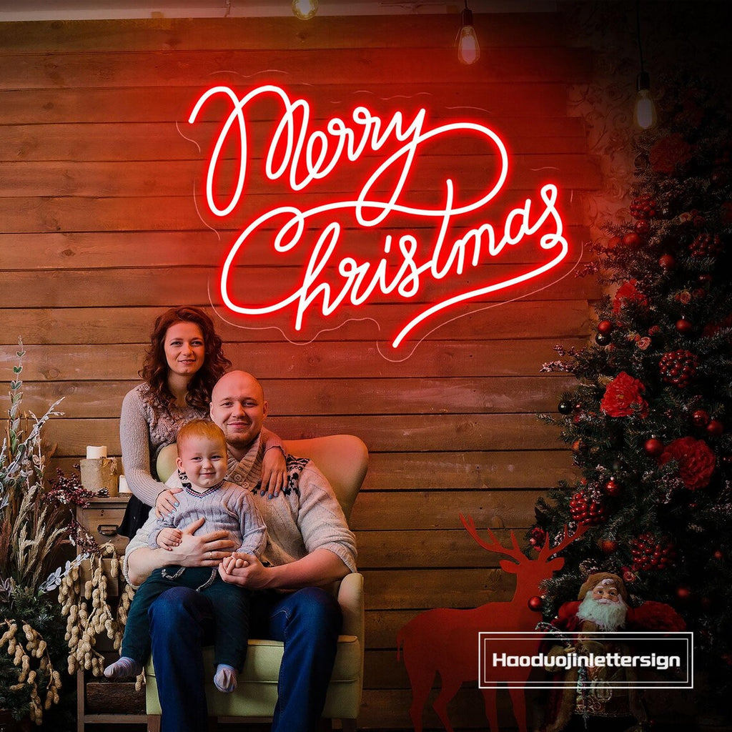 Stylish Merry Christmas Neon Sign