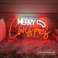 Merry Christmas Santa Hat Neon Sign