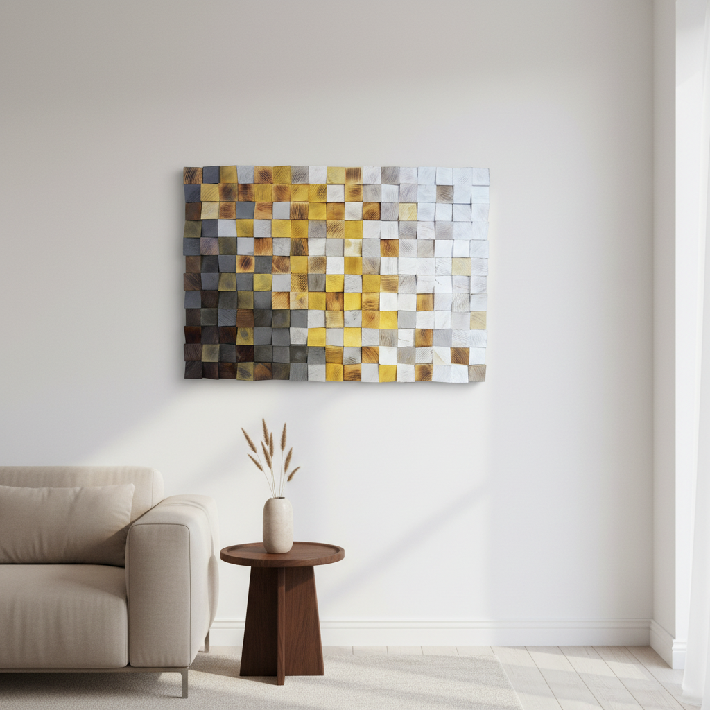 BEAUTIFUL WINTER IS COMING WOOD MOSAIC WALL DECOR
