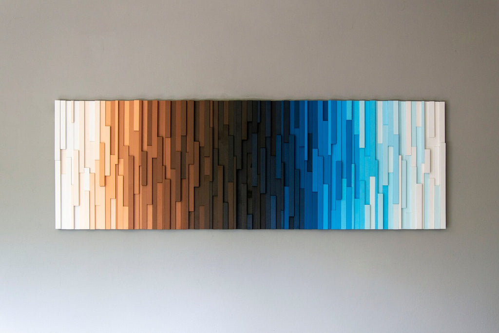 Universal Love Plank Wood Mosaic Wall Decor