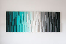 Load image into Gallery viewer, Amazing Shades Of Grey And Blue Plank Wood Mosaic Wall Decor
