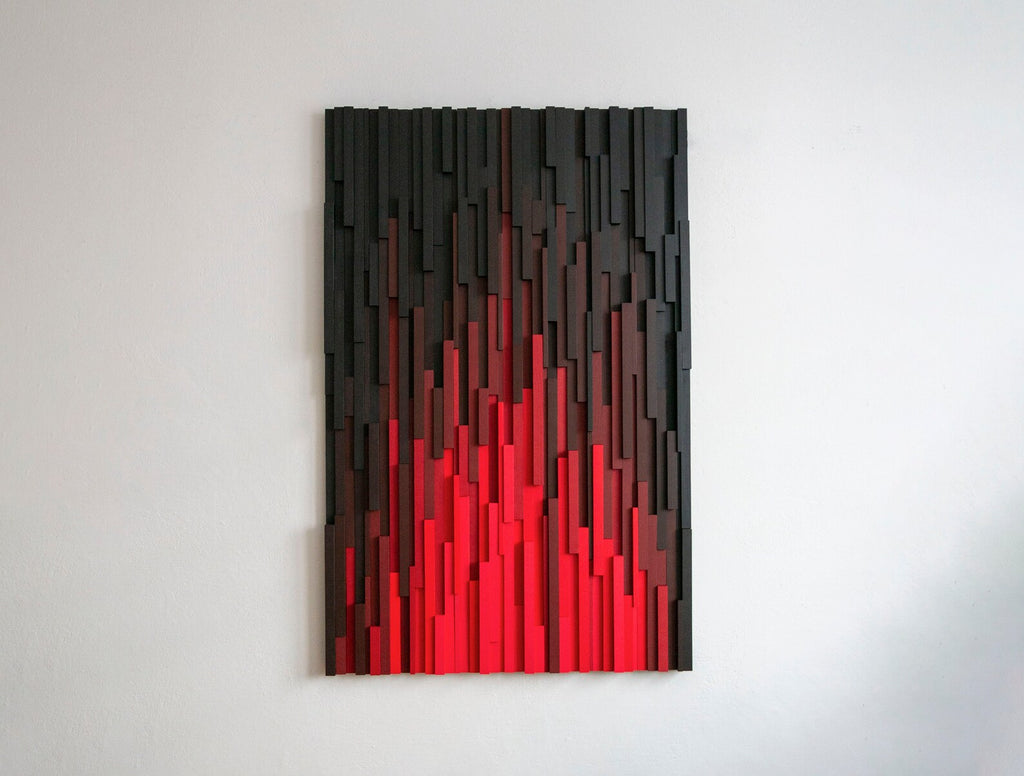 Sin City Plank Wood Mosaic Wall Decor