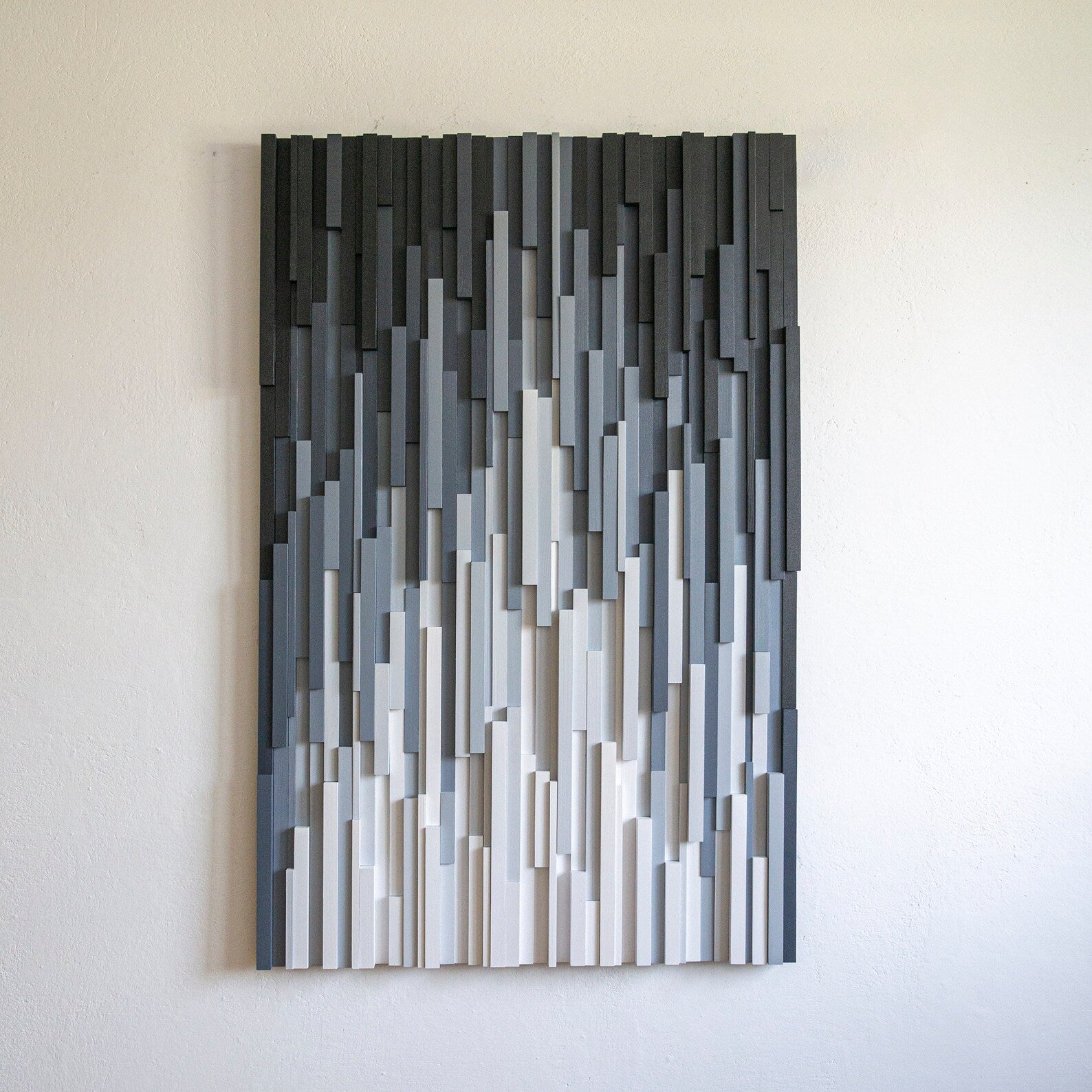 Grey City Plank Wood Mosaic Wall Decor