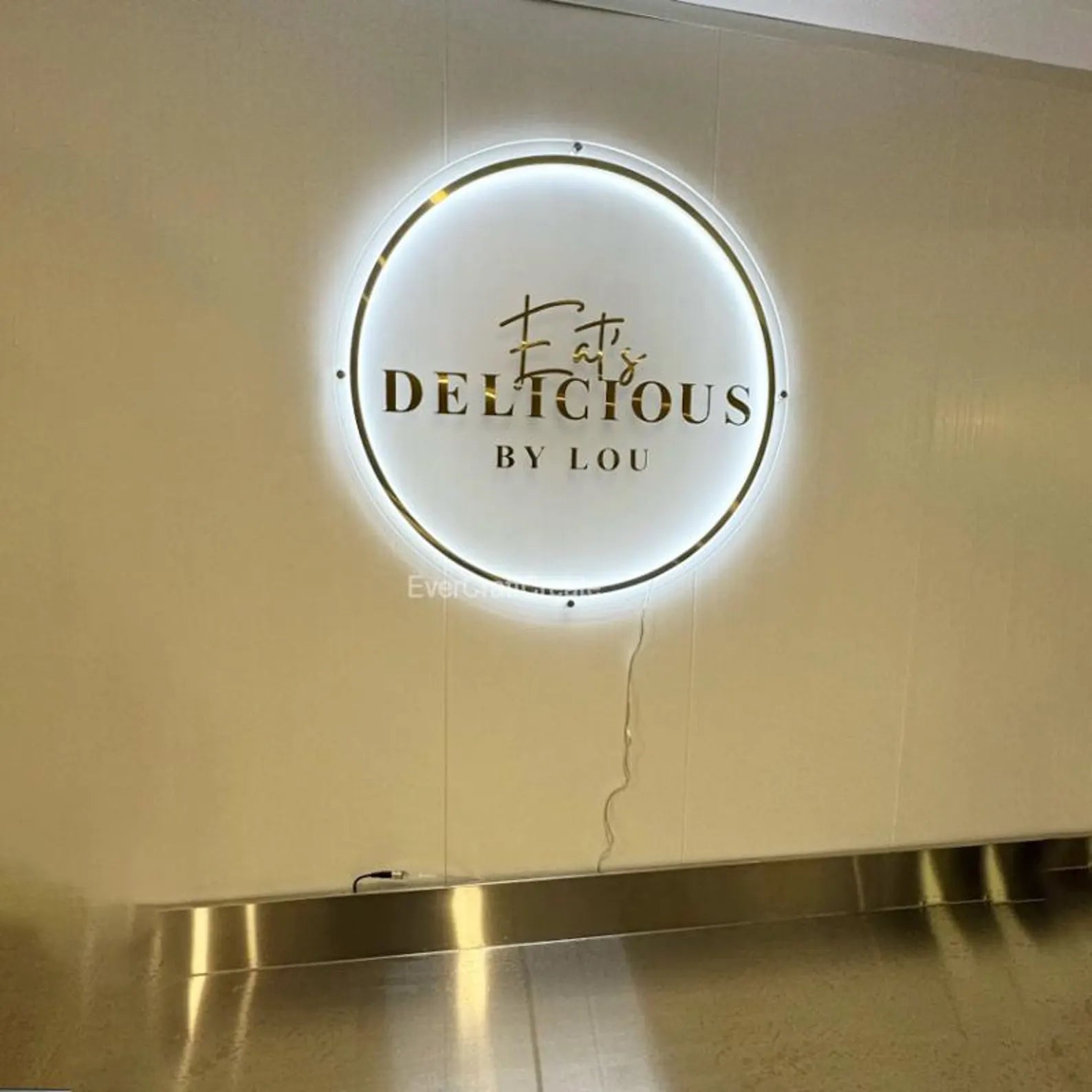 Modern Classy Clear Acrylic Sign with Led Neon Light
