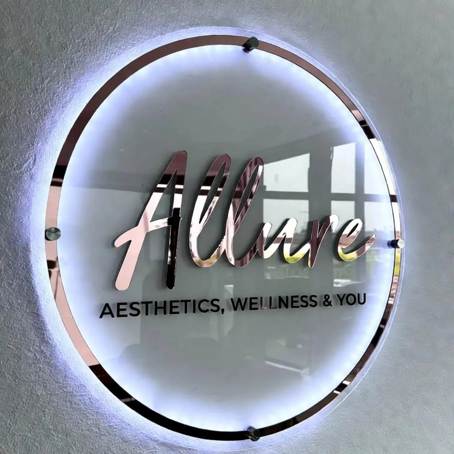 Modern Clear Acrylic Sign with Led Neon Light