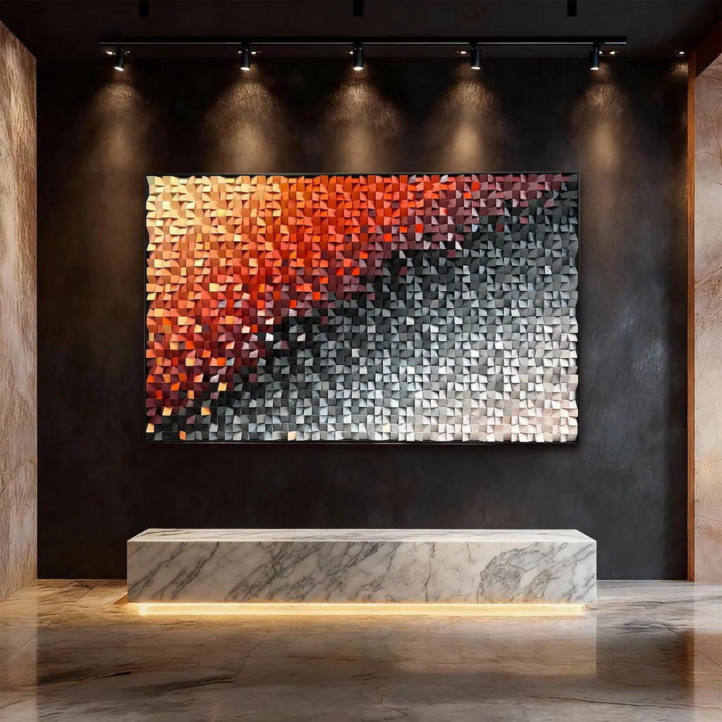 Spice In The Ice Wood Mosaic Wall Decor