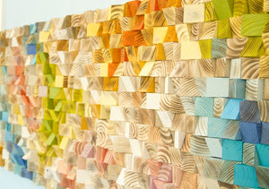 Coral Reef Wood Mosaic Wall Decor