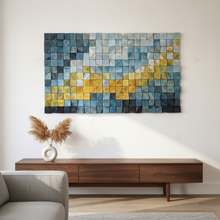 Load image into Gallery viewer, WONDERFUL YELLOW SEA DRAGON WOOD MOSAIC WALL DECOR
