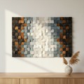 BEAUTIFUL RUSTIC WOOD MOSAIC WALL DECOR
