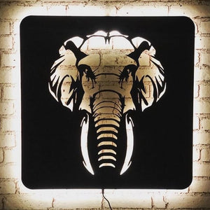 Metal LED Elephant Wall Hanging