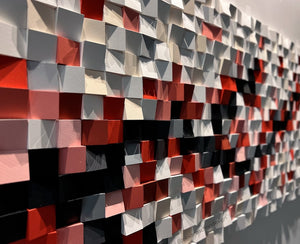 We Are On Moon Wood Mosaic Wall Decor