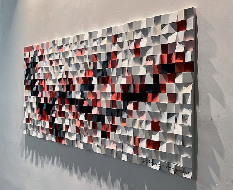 We Are On Moon Wood Mosaic Wall Decor