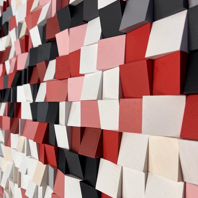 We Are On Moon Wood Mosaic Wall Decor