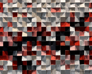 We Are On Moon Wood Mosaic Wall Decor