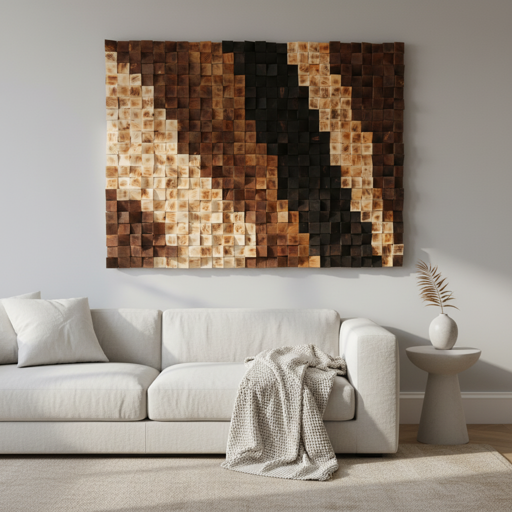 THE CHOCOLATEY WOOD MOSAIC WALL DECOR