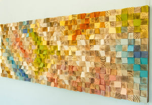 Coral Reef Wood Mosaic Wall Decor