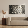 3D Block Wood Mosaic Wall Decor