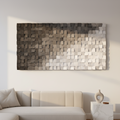 Square Wood Mosaic Wall Decor