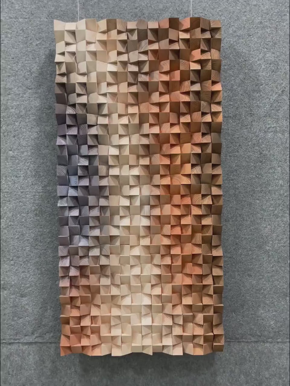 Mosaic Prism Wood Mosaic Wall Decor