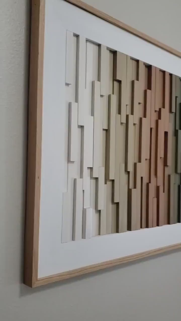 Spectrum Elevation Plank Wood Mosaic Wall Decor