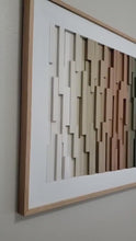Load and play video in Gallery viewer, Spectrum Elevation Plank Wood Mosaic Wall Decor
