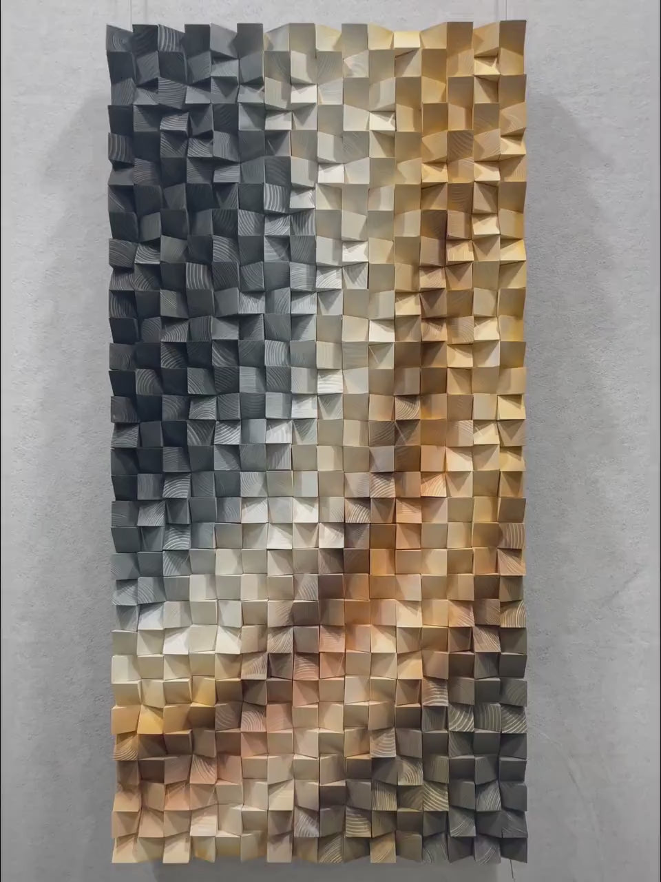 Cubique Harmony Wood Mosaic Wall Decor