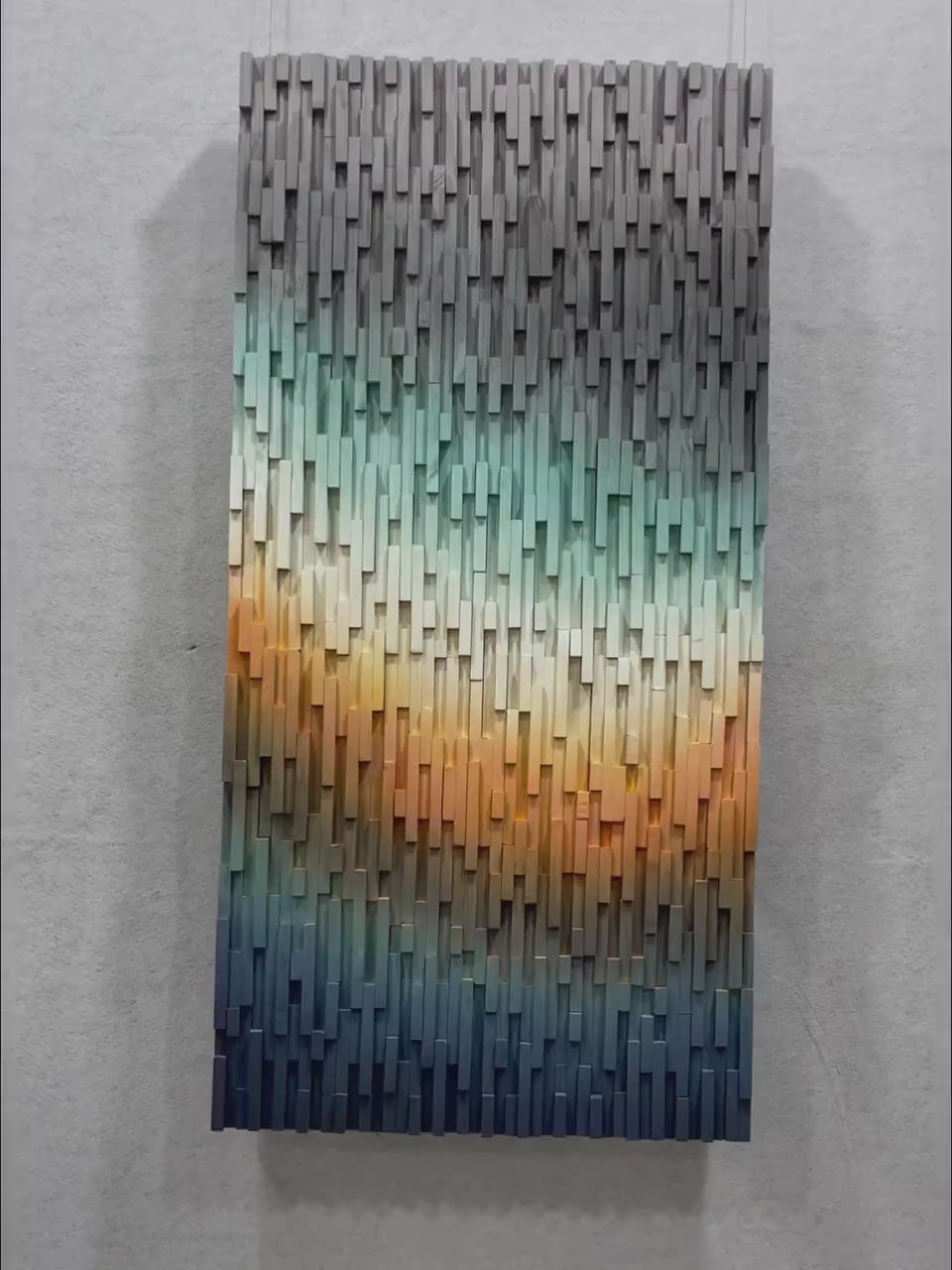 Aurora Cascade Plank Wood Mosaic Wall Decor