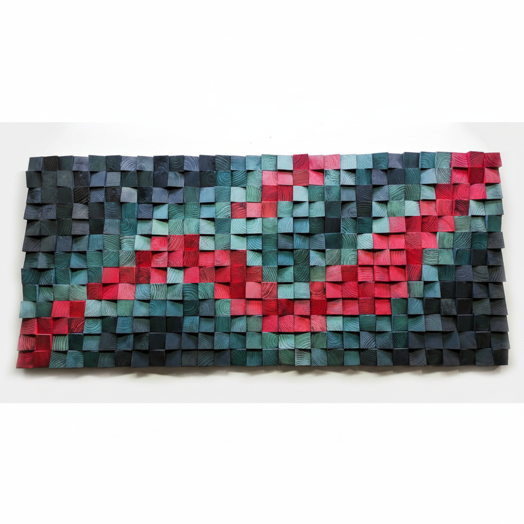 The Red Sea Wood Mosaic Wall Decor
