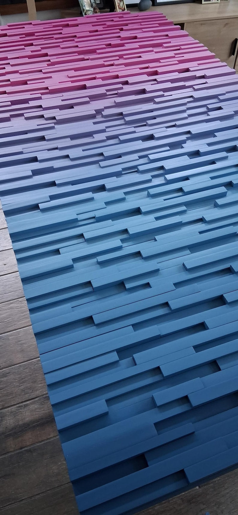 Twilight Fusion Plank Wood Mosaic Wall Decor