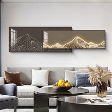 Load image into Gallery viewer, Luminous Ridge Dual-Frame Crystal Wall Art
