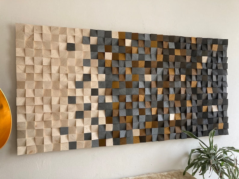Mosaic Fusion Wood Mosaic Wall Decor