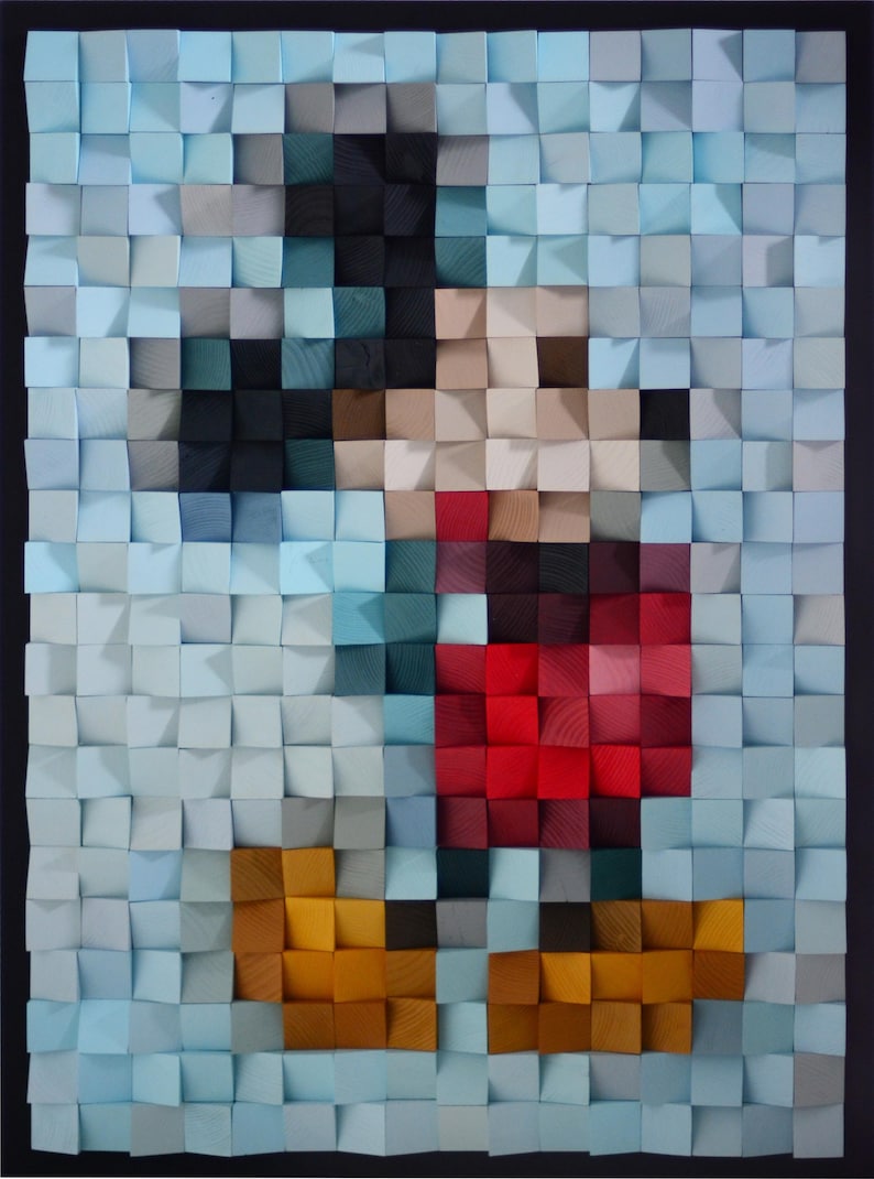 Mickey Mouse Wood Mosaic Wall Decor