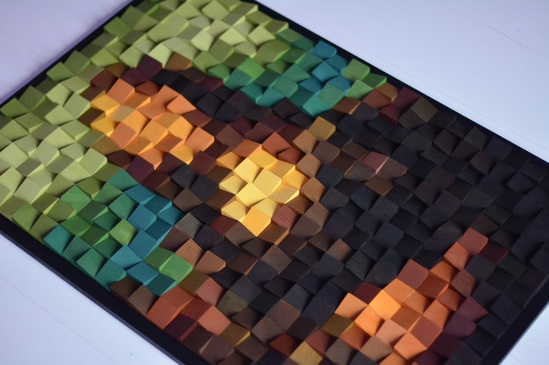 Mona Lisa Wood Mosaic Wall Decor
