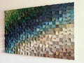 Oceanic Ombre 3D Wood Mosaic Wall Art