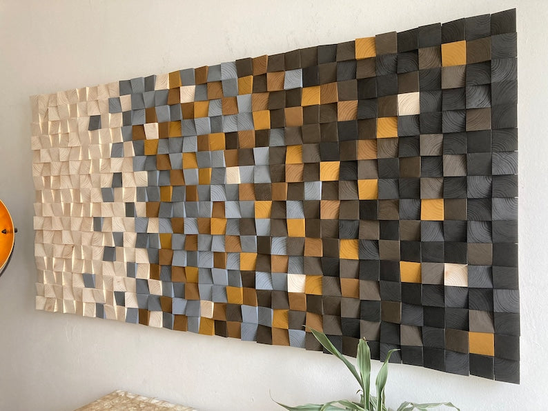 Mosaic Fusion Wood Mosaic Wall Decor