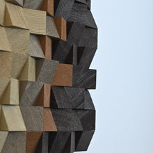 Load image into Gallery viewer, Sound Absorbing Art for Living Room Wood Mosaic Wall Decor
