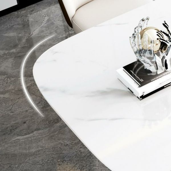 Luxury Italian Style Stainless Steel Rose Gold Dinning Table