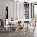 Luxury Italian Style Stainless Steel Rose Gold Dinning Table