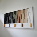 Nordic Spectrum Wall Hook Rack Plank Wood Mosaic Wall Decor