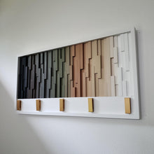 Load image into Gallery viewer, Nordic Spectrum Wall Hook Rack Plank Wood Mosaic Wall Decor
