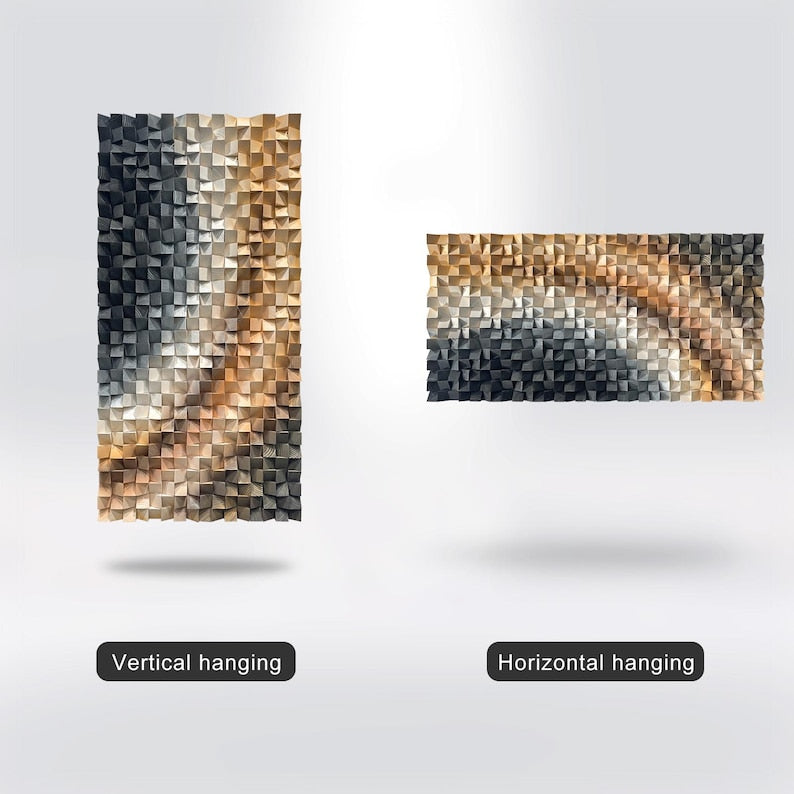 Cubique Harmony Wood Mosaic Wall Decor