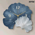 Azure Ginkgo Elegance Wall Clock