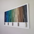 Spectrum Ridge Wall Hook Rack Plank Wood Mosaic Wall Decor